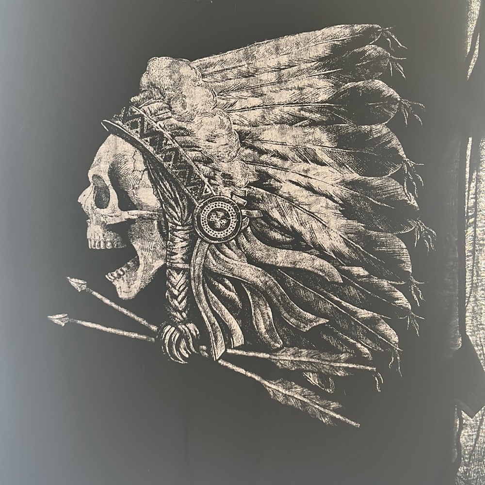 Ralph Lauren distressed skull shirt. Native pride